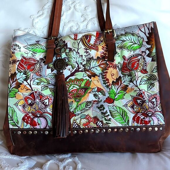 Firenze Bella Italian Artsy Large Handcrafted Tote Bag  NWOT - Picture 1 of 17